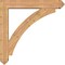 Ekena Millwork Thorton Arts and Crafts Smooth Bracket w/ Offset Brace, Western Red Cedar, 7 1/2"W x 44"D x 44"H BKT0806X44X44THR03SWR - alternate 4